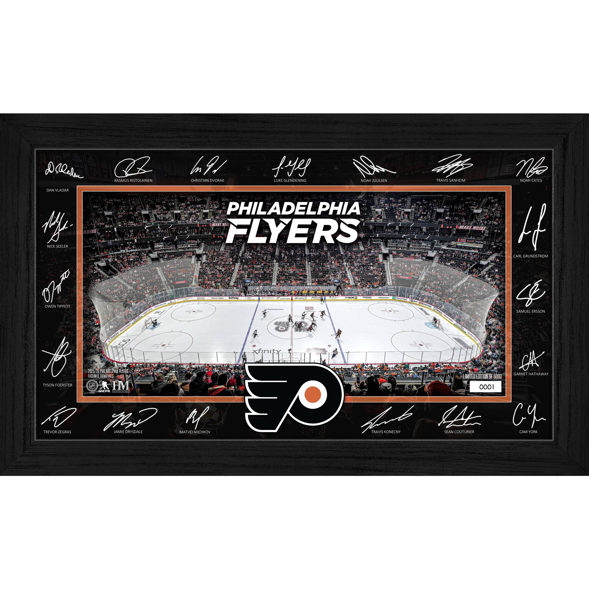 Philadelphia Flyers 2025 Signature Rink Framed Art