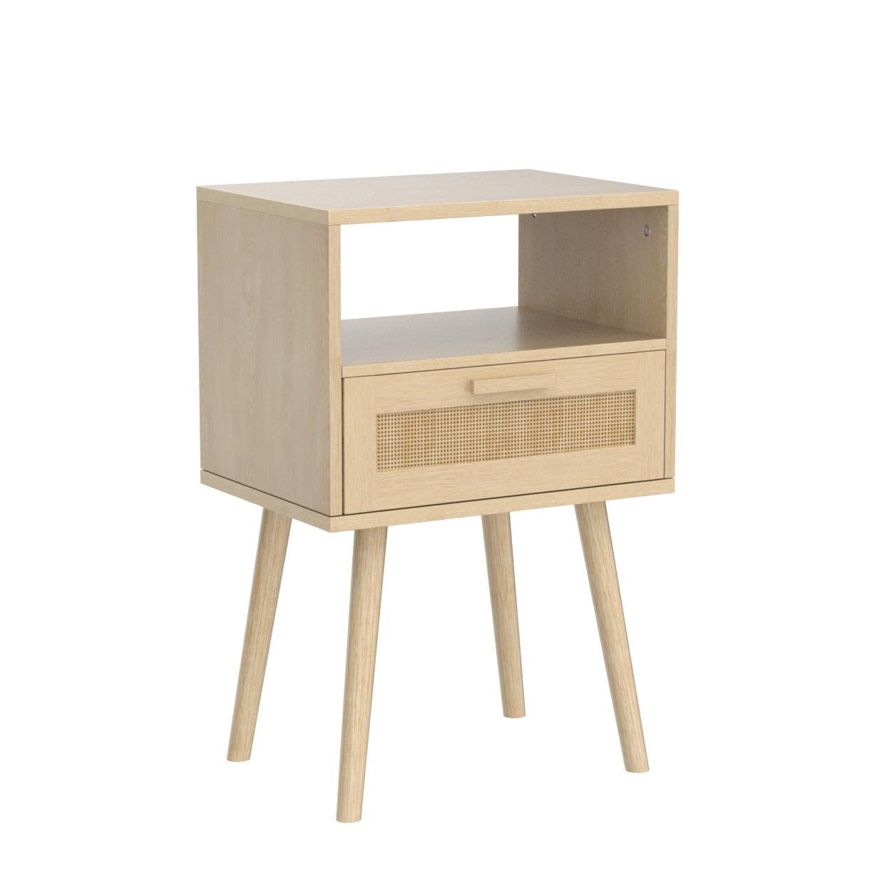 Alt View 1. VEGA AUTOMOTIVE - Nightstands Set Of 2 End Table Nightstand Side With Hand Made Rattan Decorated Drawers Wood Accent Storage ... - Default.