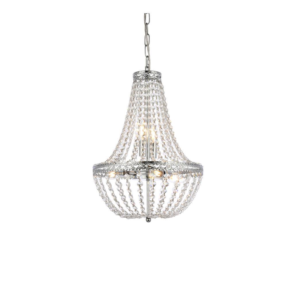Alt View 4. Elegant Lighting - Valeria 14 inch pendant in chrome - Chrome.