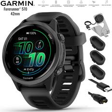 GARMIN
Forerunner® 570
42mm
- BRIGHT 1.2-INCH AMOLED DISPLAY
- UP TO 18 HOURS OF BATTERY LIFE IN GPS MODE
- ADVANCED TRAINING AND RECOVERY FEATURES
- SATELLITE TECHNOLOGY AND MULTI-BAND GPS
- LIGHTWEIGHT ALUMINUM BEZEL
- MUSIC ON YOUR WRIST
100%
SAT 01
10:10
21
VO2 48
8:47p
BACK LAP
GARMIN
START STOP
