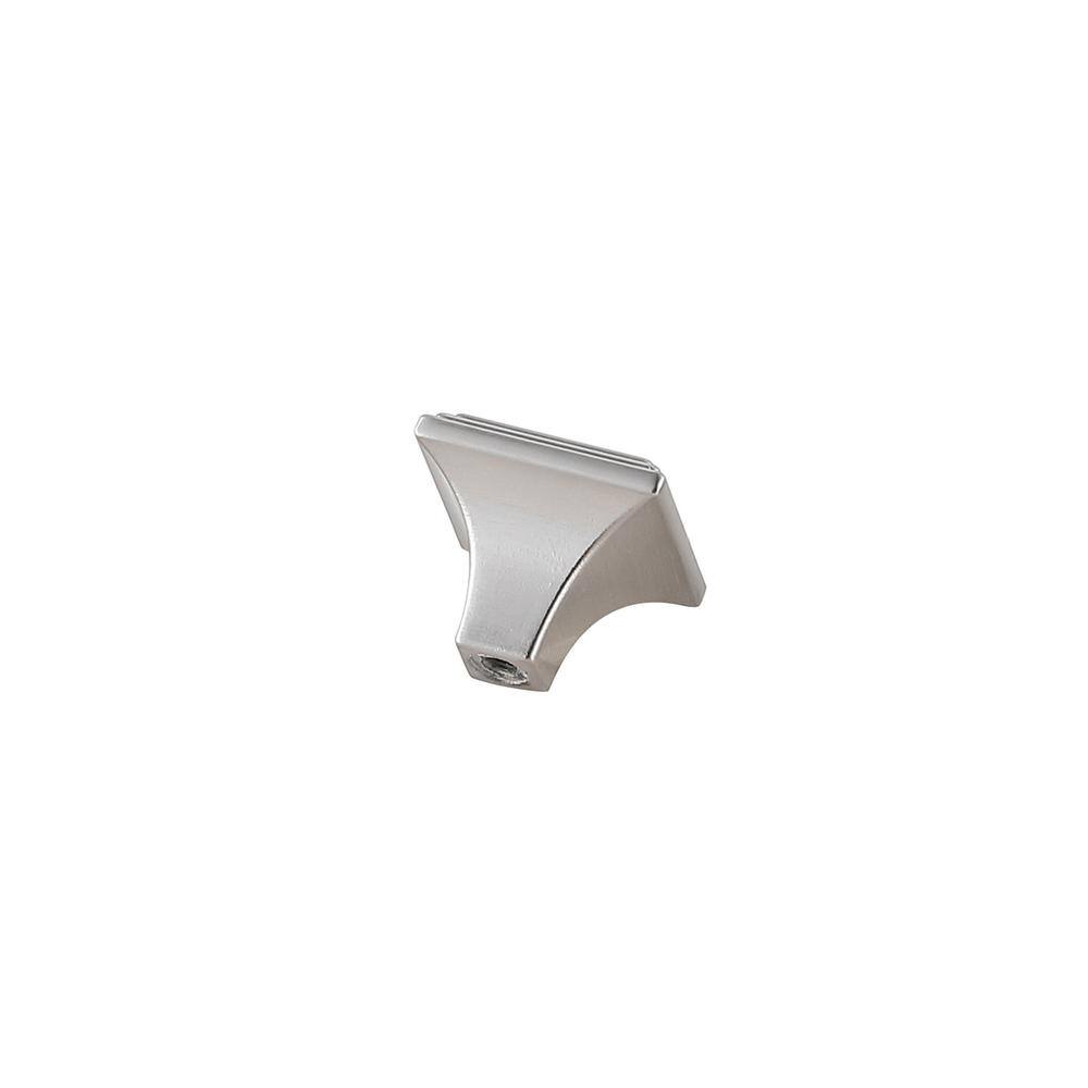 Left. Elegant Decor - Wilow 1" Brushed Nickel Square Knob Multipack (Set of 10) - Brushed Nickel.