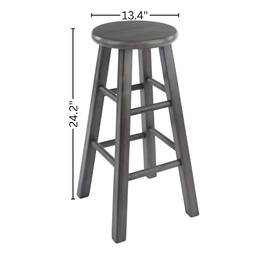 FurniFact - 24 Inch Counter Stool - Rustic Gray