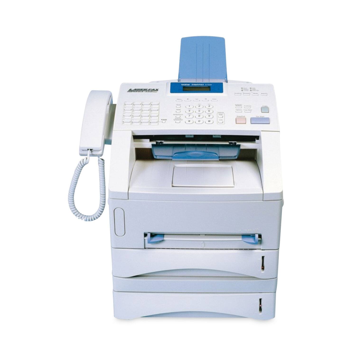 Alt View 3. Brother - PPF5750E High-Performance Laser Fax with Networking and Dual Paper Trays - Gray.
