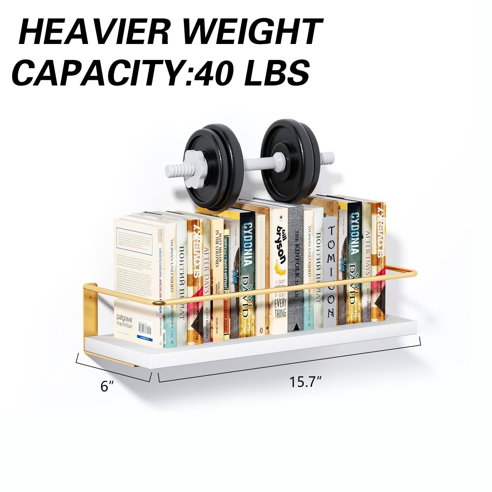 HEAVIER WEIGHT CAPACITY: 40 LBS

6" 15.7"