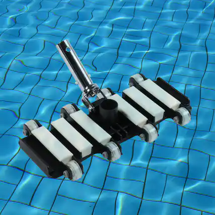 Front. Winado - Swimming Pool Vacuum Head, Professional Weighted Flexible Pool Cleaner for In/Outdoor Above Ground and Inground Pool - Black & White.