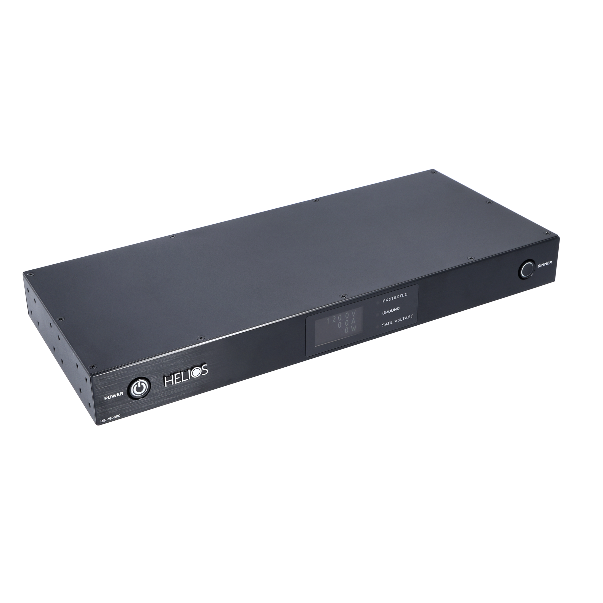 Ethereal - HELIOS 8-Outlet Unlimited Joules Surge Protector - Black Brushed Aluminum - Front_Zoom