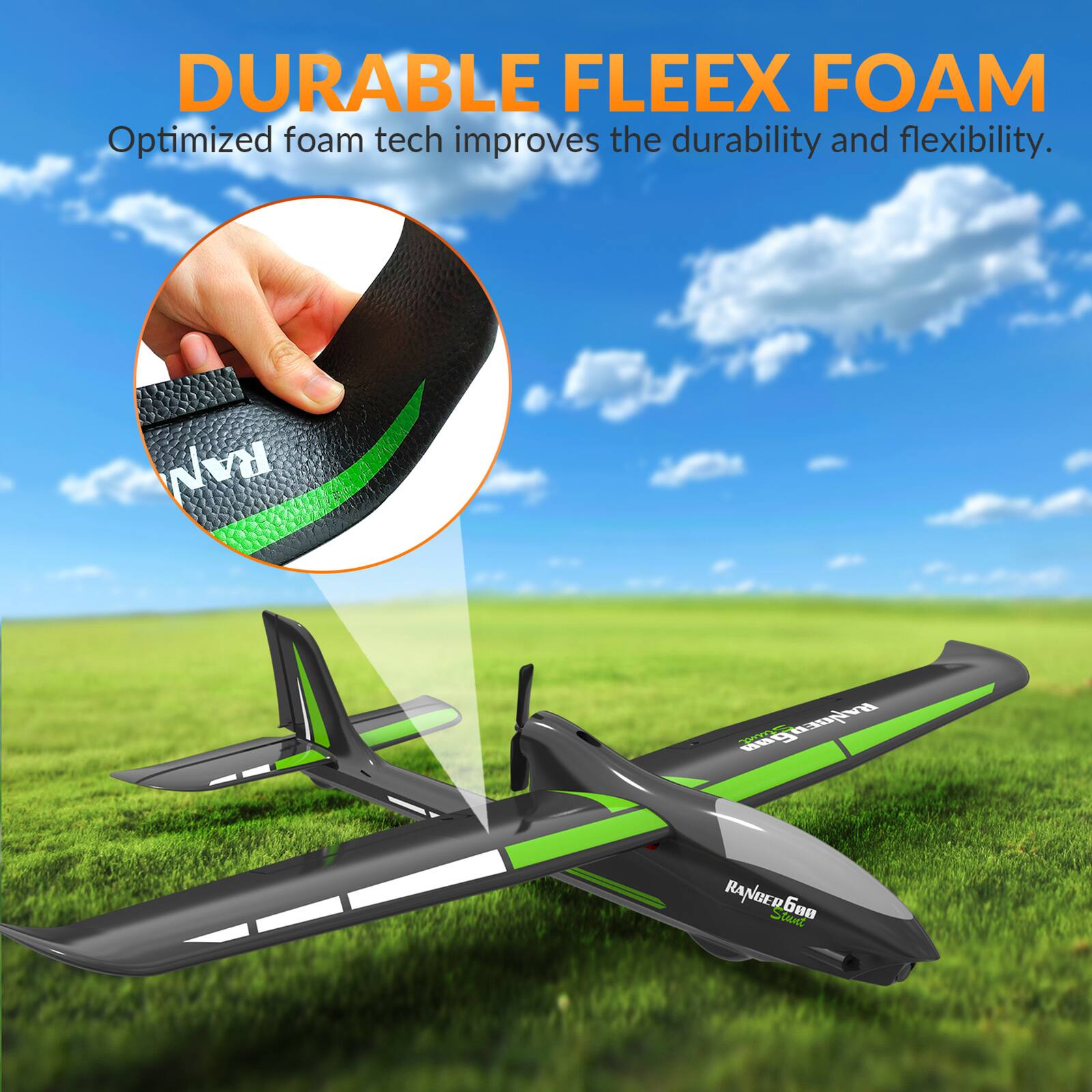 DURABLE FLEEX FOAM  
Optimized foam tech improves the durability and flexibility.  
RANGER 600