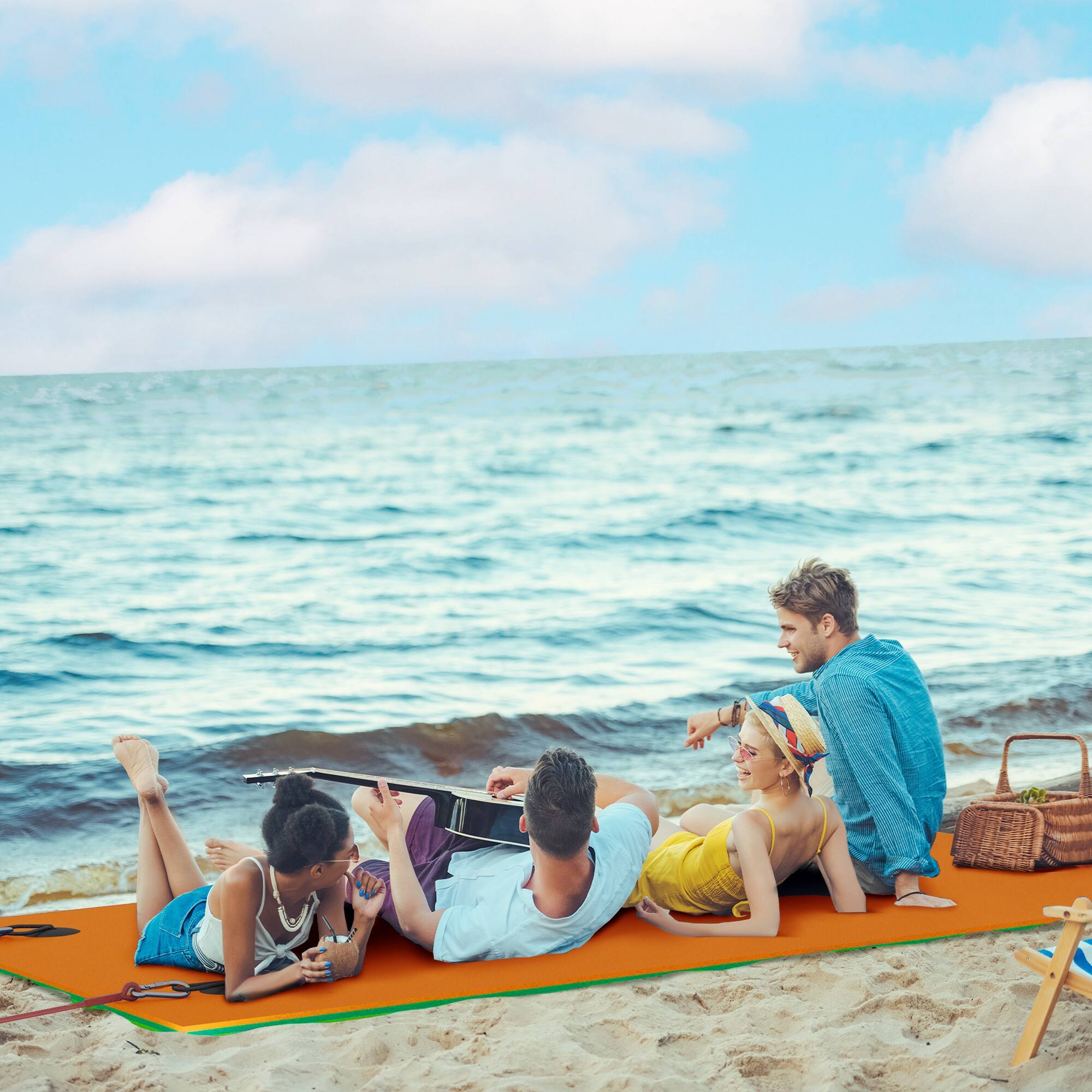 Alt View 7. Soozier - 9' x 6' Lily Pad Floating Mat for Lake, 3-Layer Tear-Resistant XPE Foam Water Mat for 2 Adults, Floating Water Pad.