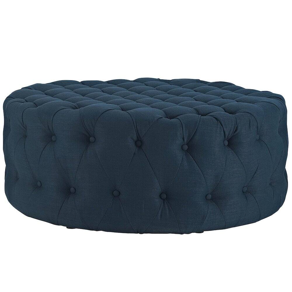 Alt View 1. Modway - Amour Upholstered Fabric Ottoman - Blue.