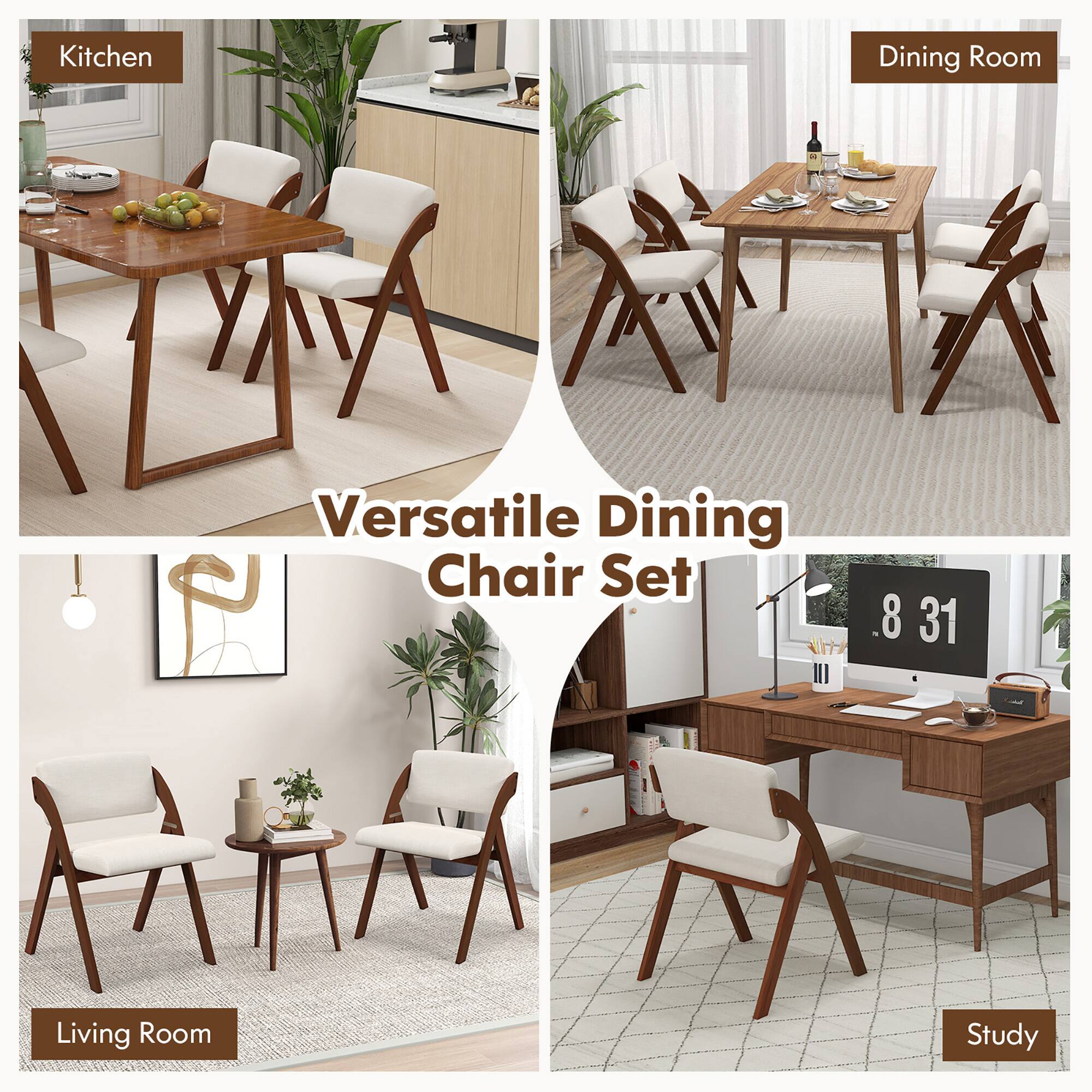 Kitchen  
Dining Room  
Versatile Dining Chair Set  
Living Room  
Study  

8:31