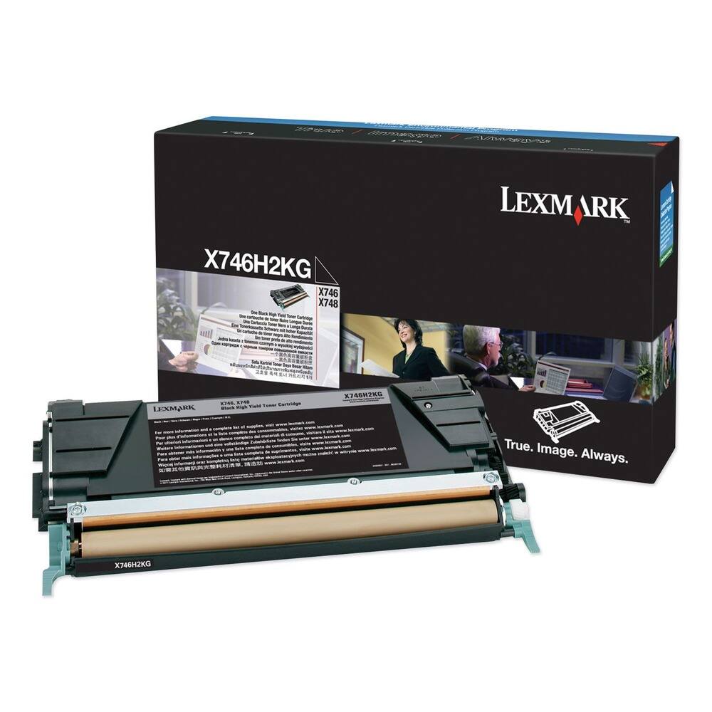 X746H2KG  
X746  
X748  

LEXMARK  
True. Image. Always.  

LEXMARK X746H2KG  
High Yield Toner Cartridge  

For more information and a complete list of compatible products, visit www.lexmark.com  
For warranty information, visit www.lexmark.com/warranty  
For recycling information, visit www.lexmark.com/recycle  
For product support, visit www.lexmark.com/support  

X746H2KG