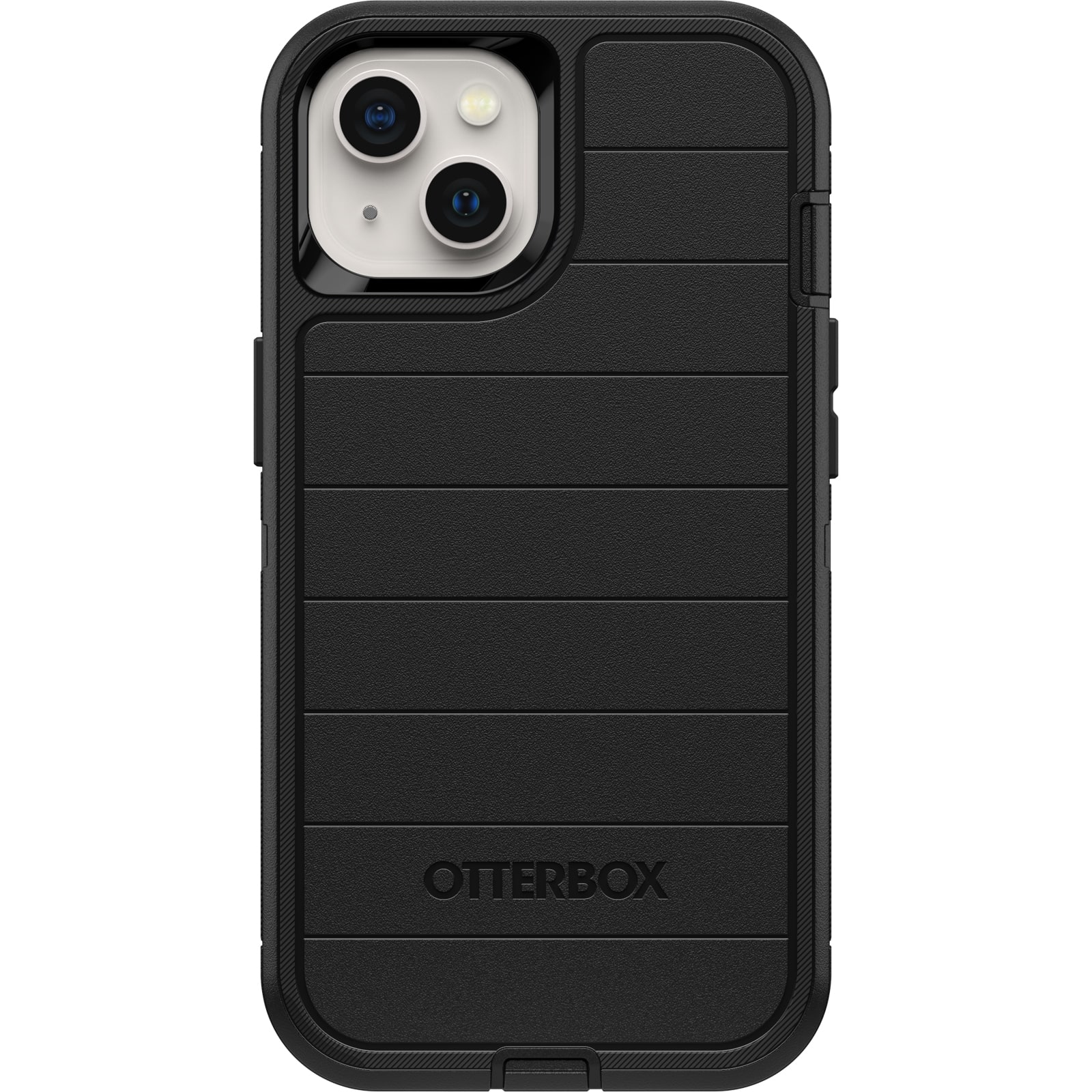 Front. OtterBox - Defender Series Pro Hard Shell for Apple iPhone 13 - Black.