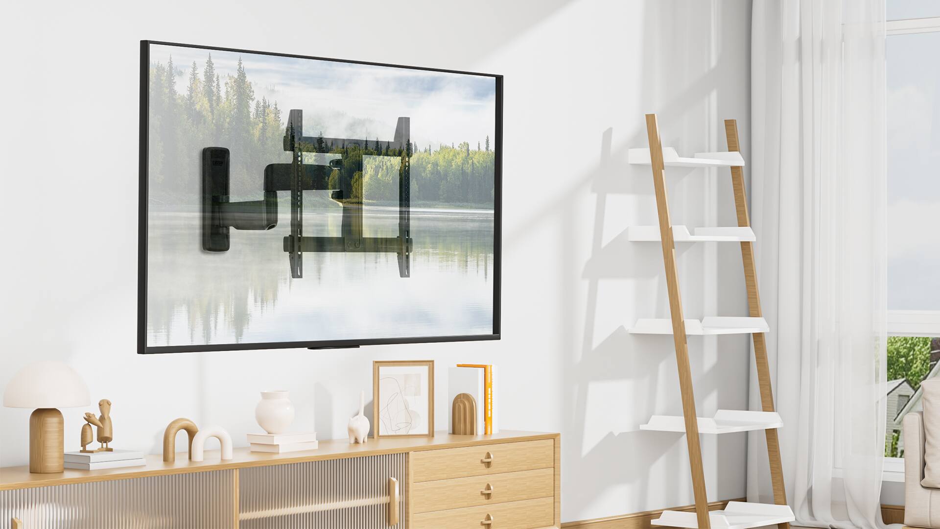 Alt View 12. ErgoAV - 32″-65″ Full Motion TV Mount - Black.