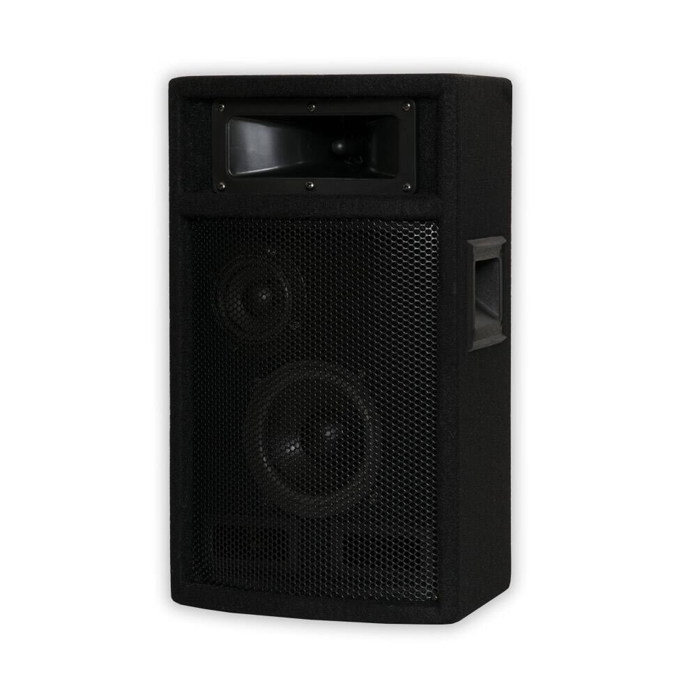 Alt View 1. Acoustic Audio by Goldwood - PA-500X Passive 800 Watt 3-Way Speaker Pair DJ PA Speakers and Stands - Black.