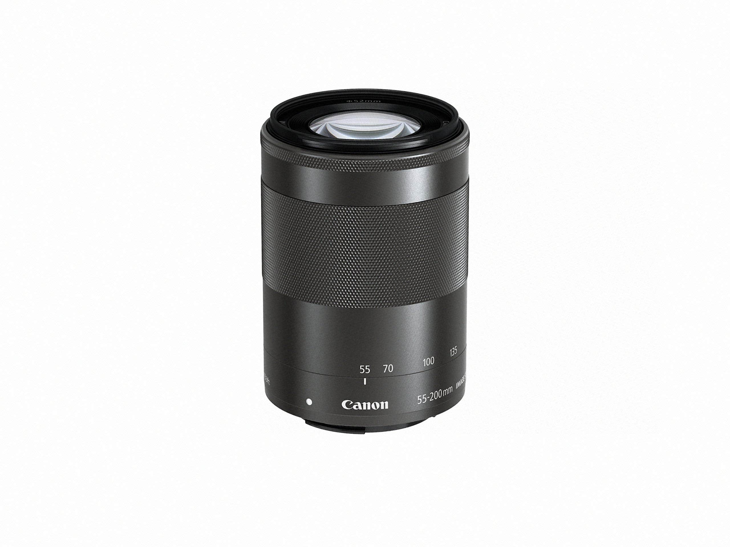 Canon - EF-M 55-200mm f/4.5-6.3 Image Stabilization STM Lens (International Model) - Black