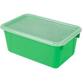 Storex - Small Cubby Bin with Cover, Classroom Green