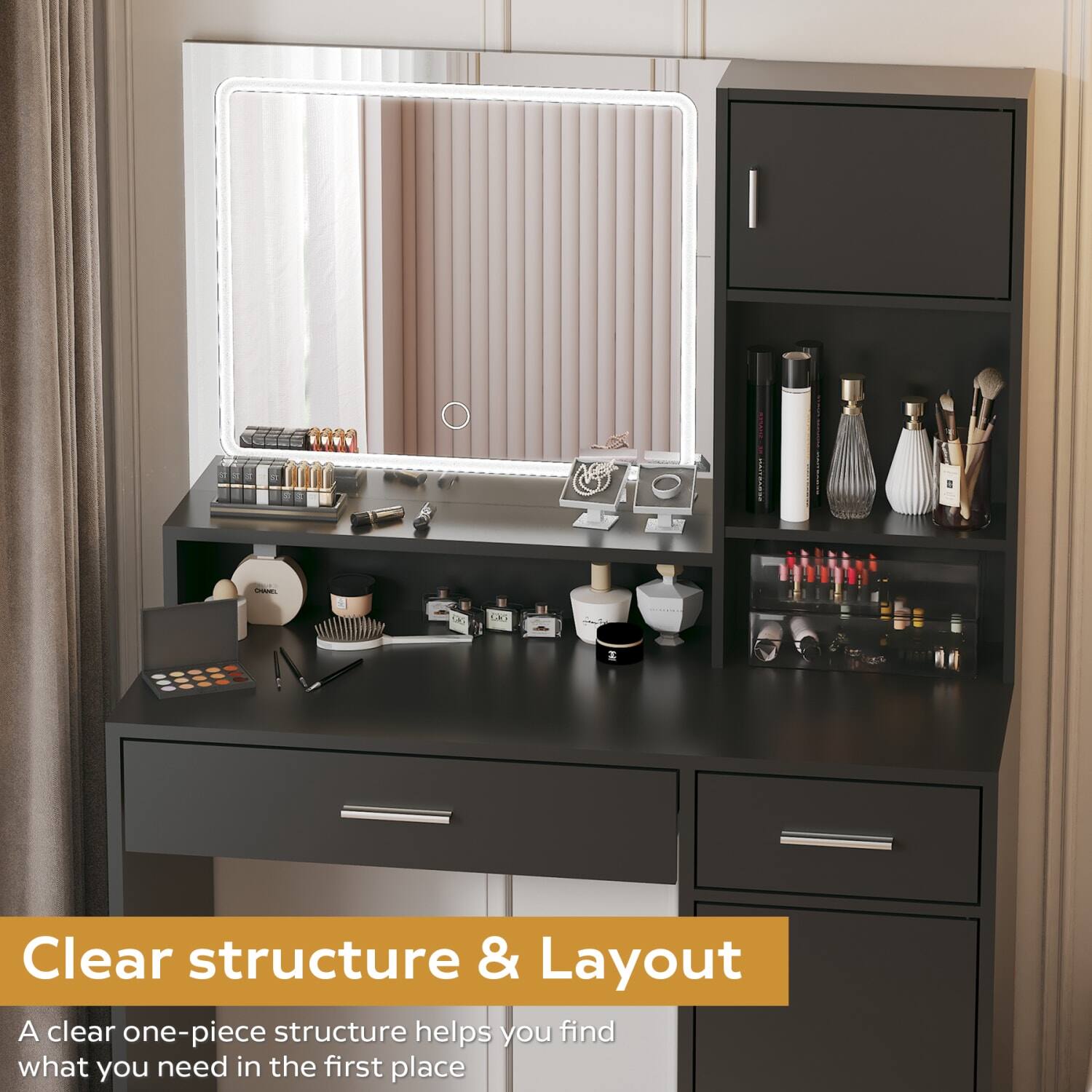 Clear structure & Layout

A clear one-piece structure helps you find what you need in the first place