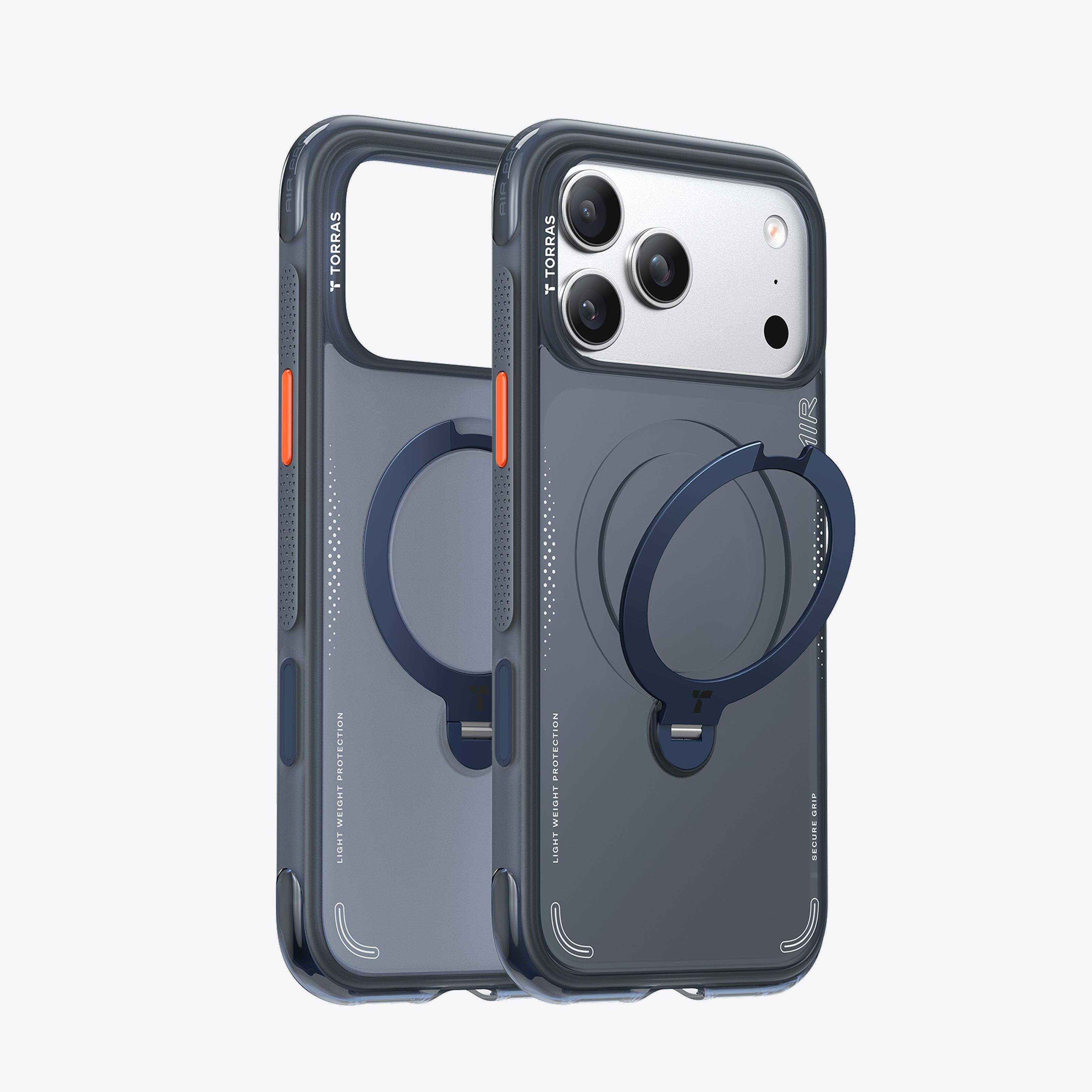 TORRAS - Ostand Q3 Air, Shockproof Magnetic Case with 360° Stand, iPhone 17 Pro - Midnight Blue price history on PriceWatchPro