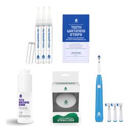 Pursonic - Ultimate Smile Brightening Kit: Rotary Electric Toothbrush, UV Sterilizer, V34 Serum, Whitening Strips, & Pens