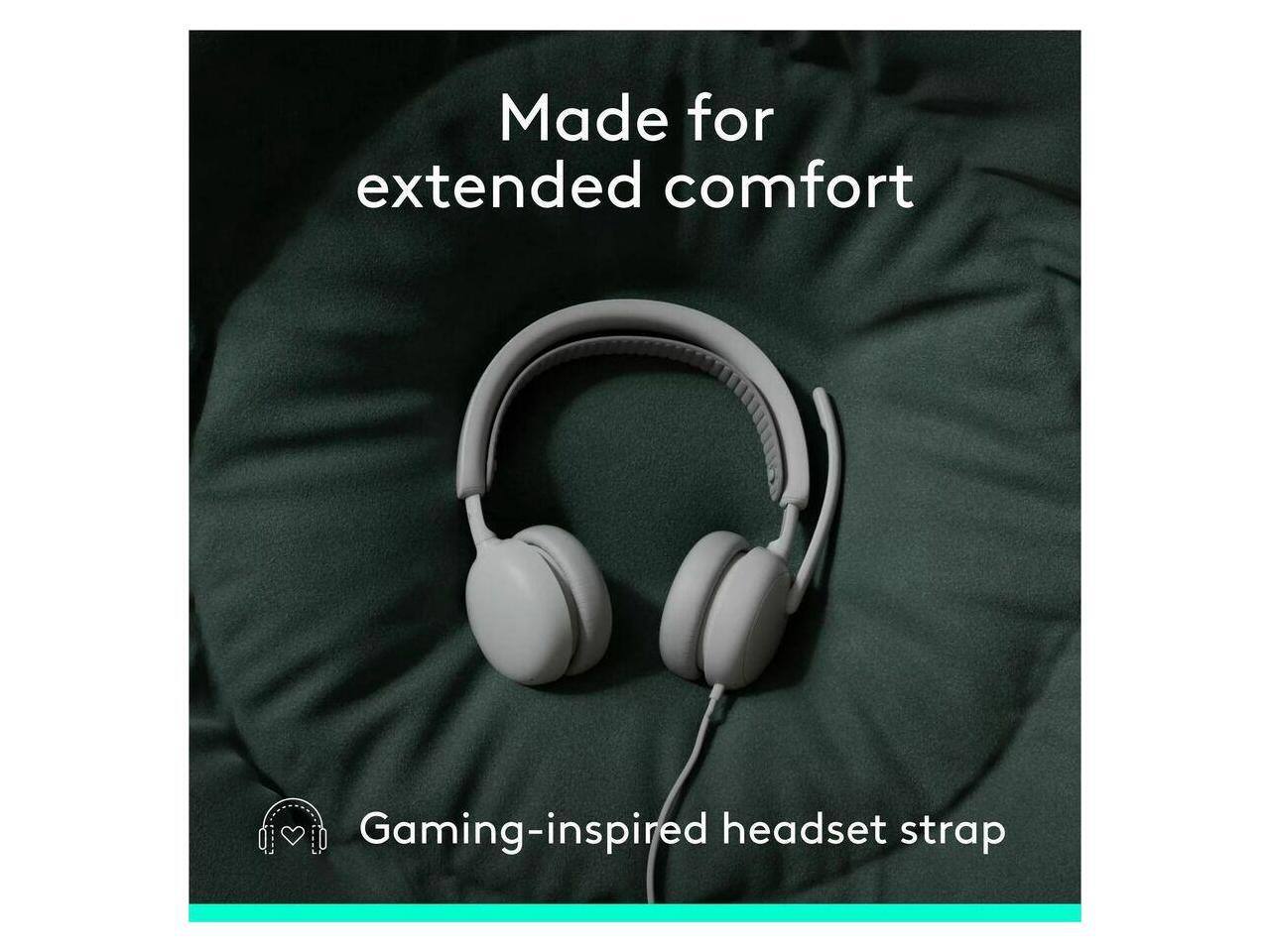 Made for extended comfort  
Gaming-inspired headset strap