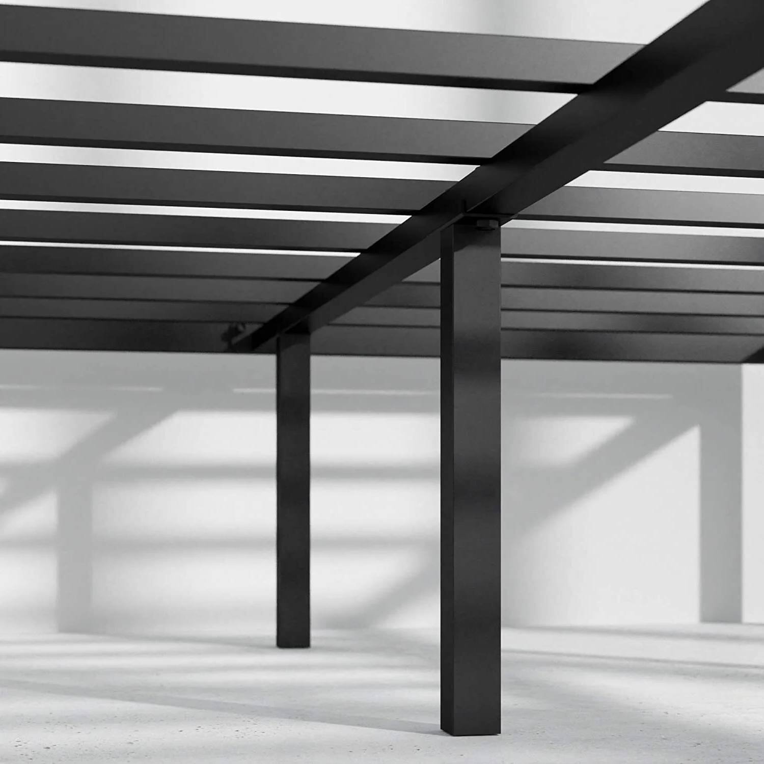 Alt View 1. Hivvago - Hivvago King Metal Platform Bed Frame with Rounded Legs 700 lbs Weight Capacity - Black.