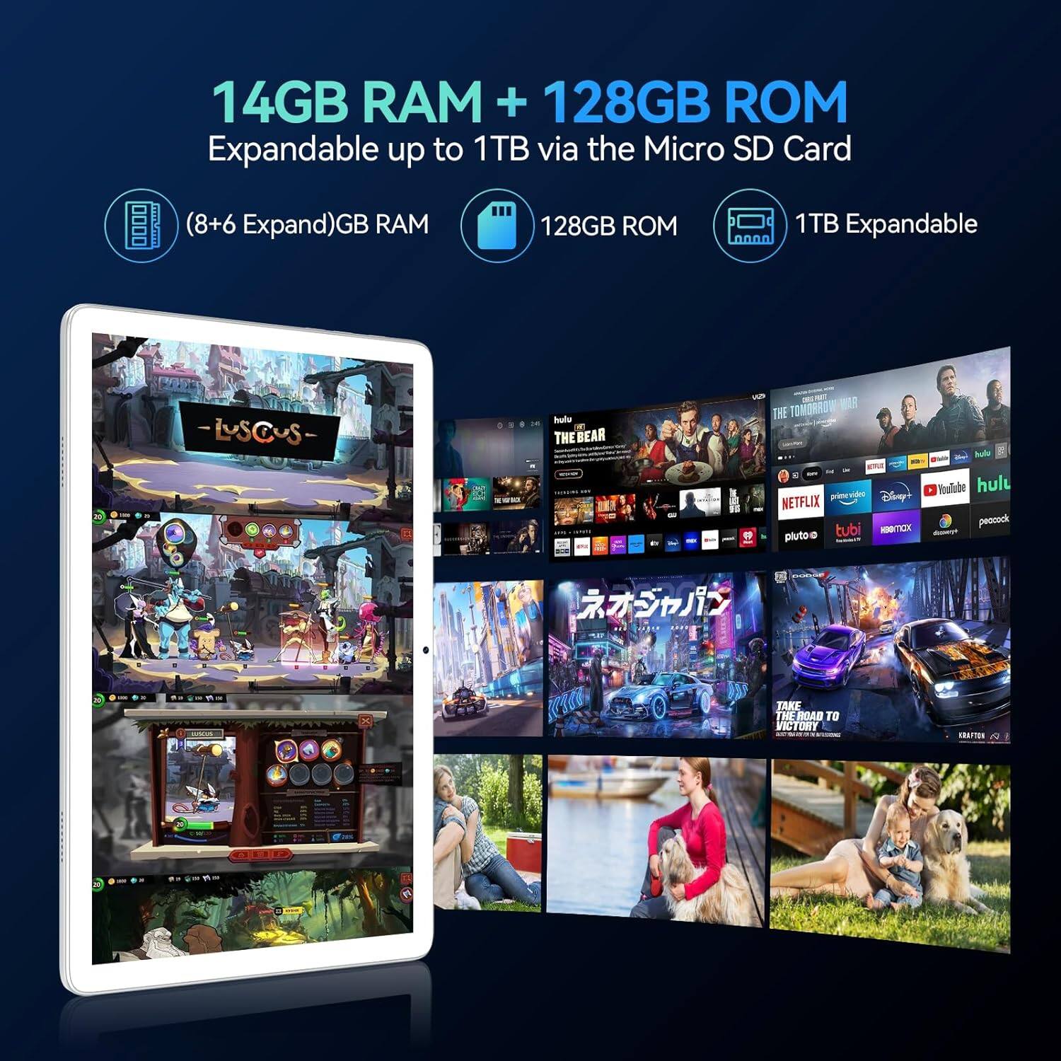 14GB RAM + 128GB ROM  
Expandable up to 1TB via the Micro SD Card  

(8+6 Expand)GB RAM  
128GB ROM  
1TB Expandable  

LSCUS  
THE BEAR  
THE TOMORROW WAR  
TAKE THE ROAD TO VICTORY  
NETFLIX  
HULU  
Disney+  
YouTube  
peacock  
pluto tv  
COOL  
Disney+  
HBO  
HBO MAX  
HBO GO  
HBO NOW  
HBO GO  
HBO NOW  
HBO GO  
HBO NOW  
HBO NOW  
HBO NOW  
HBO NOW  
HBO NOW  
HBO NOW  
HBO NOW  
HBO NOW  
HBO NOW  
HBO NOW  
HBO NOW  
HBO NOW  
HBO NOW  
HBO NOW  
HBO NOW  
HBO NOW  
HBO NOW  
HBO NOW  
HBO NOW  
HBO NOW  
HBO NOW  
HBO NOW  
HBO NOW  
HBO NOW  
HBO NOW  
HBO NOW  
HBO NOW  
HBO NOW  
HBO NOW  
HBO NOW  
HBO NOW  
HBO NOW  
HBO NOW  
HBO NOW