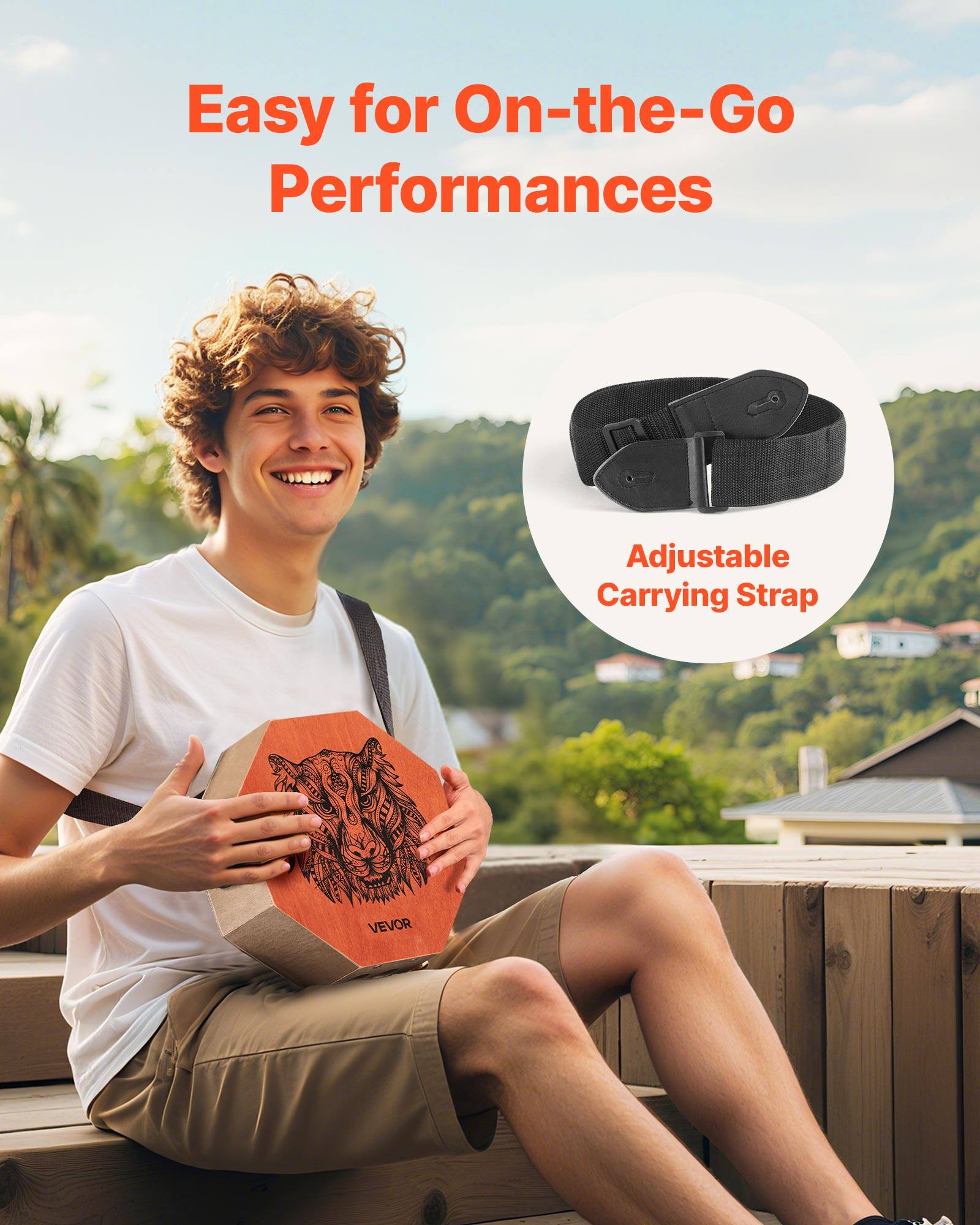 Easy for On-the-Go Performances

Adjustable Carrying Strap

VEVOR