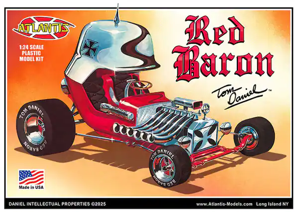 ATLANTIS 1:24 SCALE X PLASTIC MODEL KIT
Red Baron
Tom Daniel
BARON RED TOM DANIEL
Made in USA
BARON RED DANIEL
INTELLECTUAL PROPERTIES ©2025
www.Atlantis-Models.com
Long Island NY