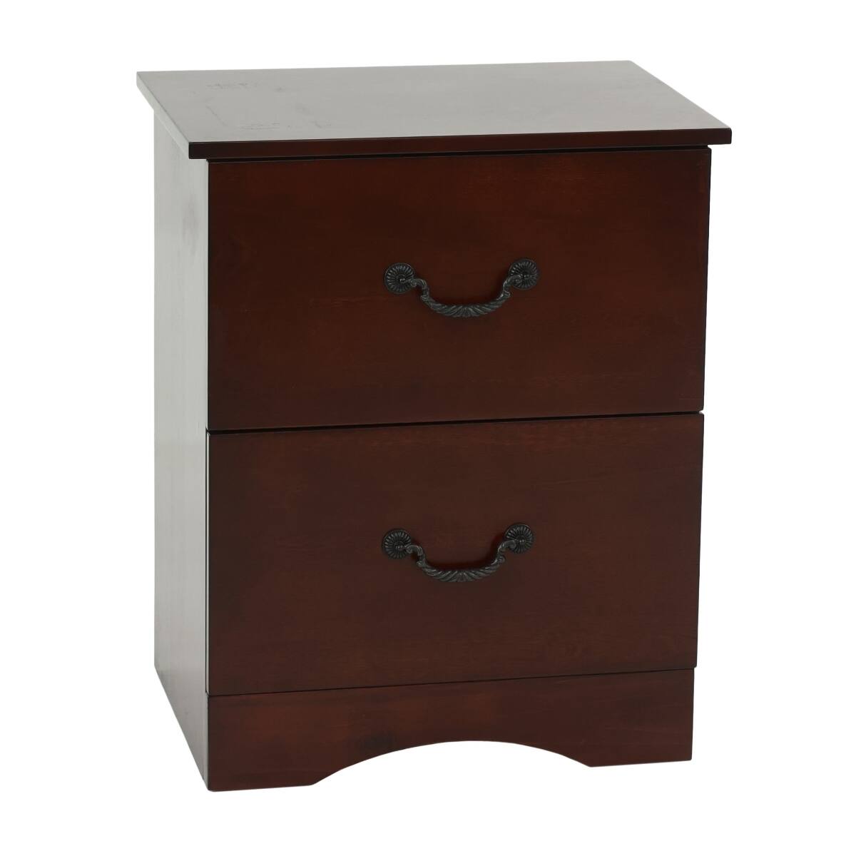 Loheer Finish Nightstand, Two Drawer Bedside Table with Storage, Twenty ...