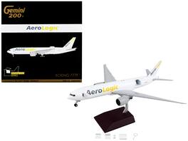 GeminiJets - Boeing 777F Commercial Aircraft AeroLogic Gemini 200 - Interactive Series 1/200 Diecast Model Airplane - White
