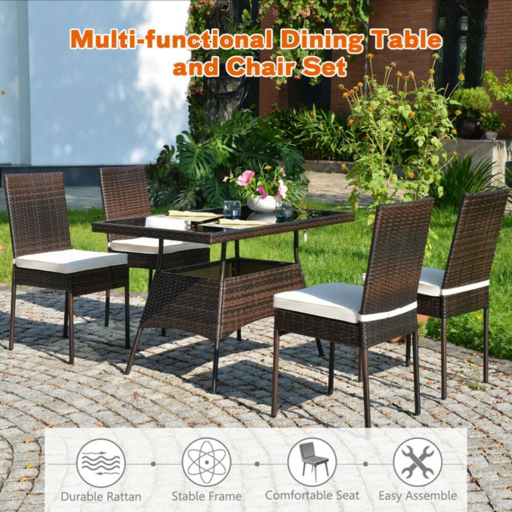 Multi-functional Dining Table and Chair Set

- Durable Rattan
- Stable Frame
- Comfortable Seat
- Easy Assemble