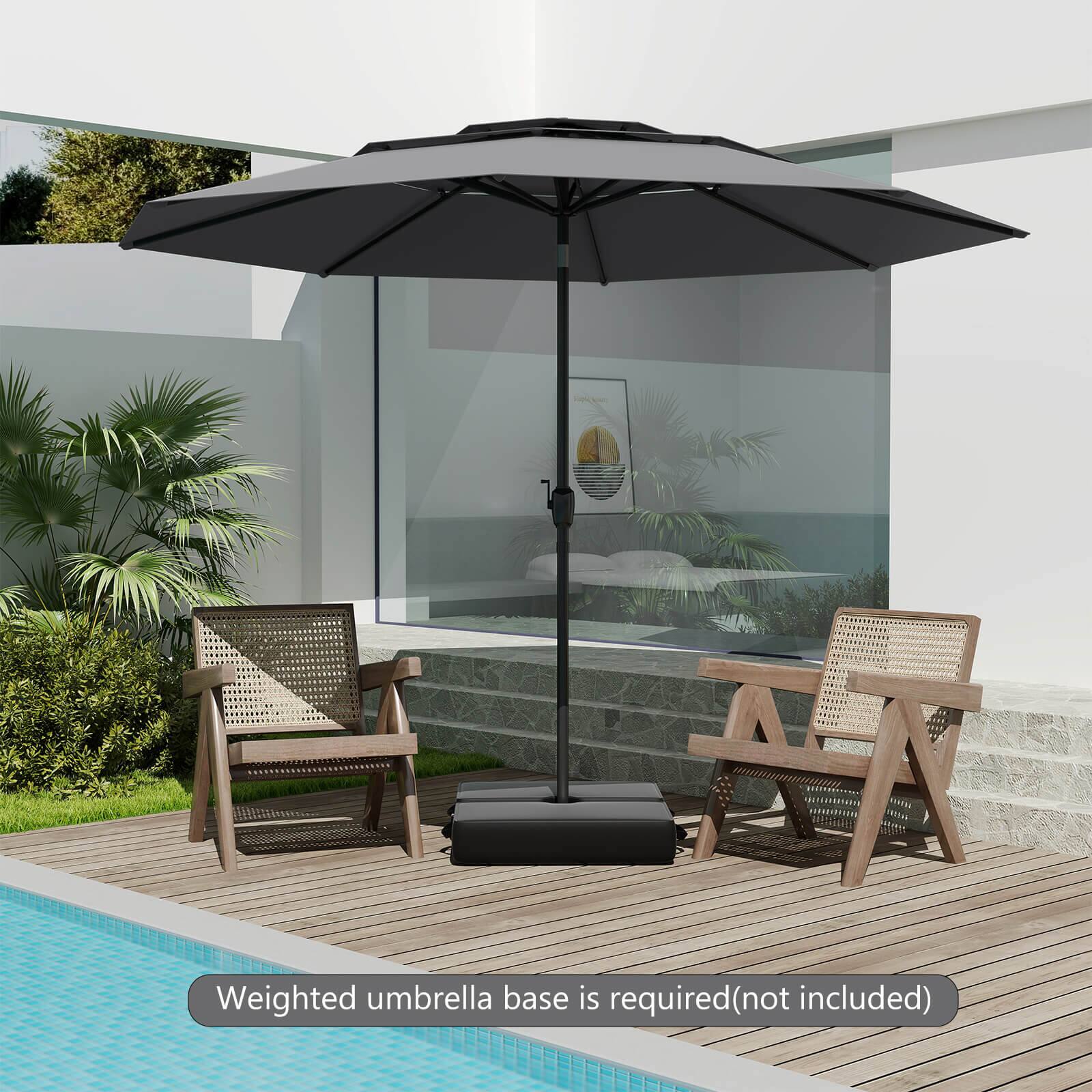 Weighted umbrella base is required (not included)