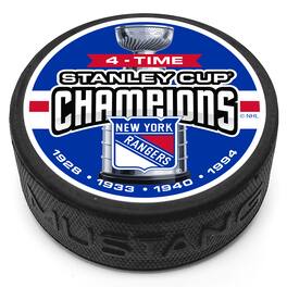 Mustang Drinkware - New York Rangers Four-Time Stanely Cup Champions Puck - Multicolor