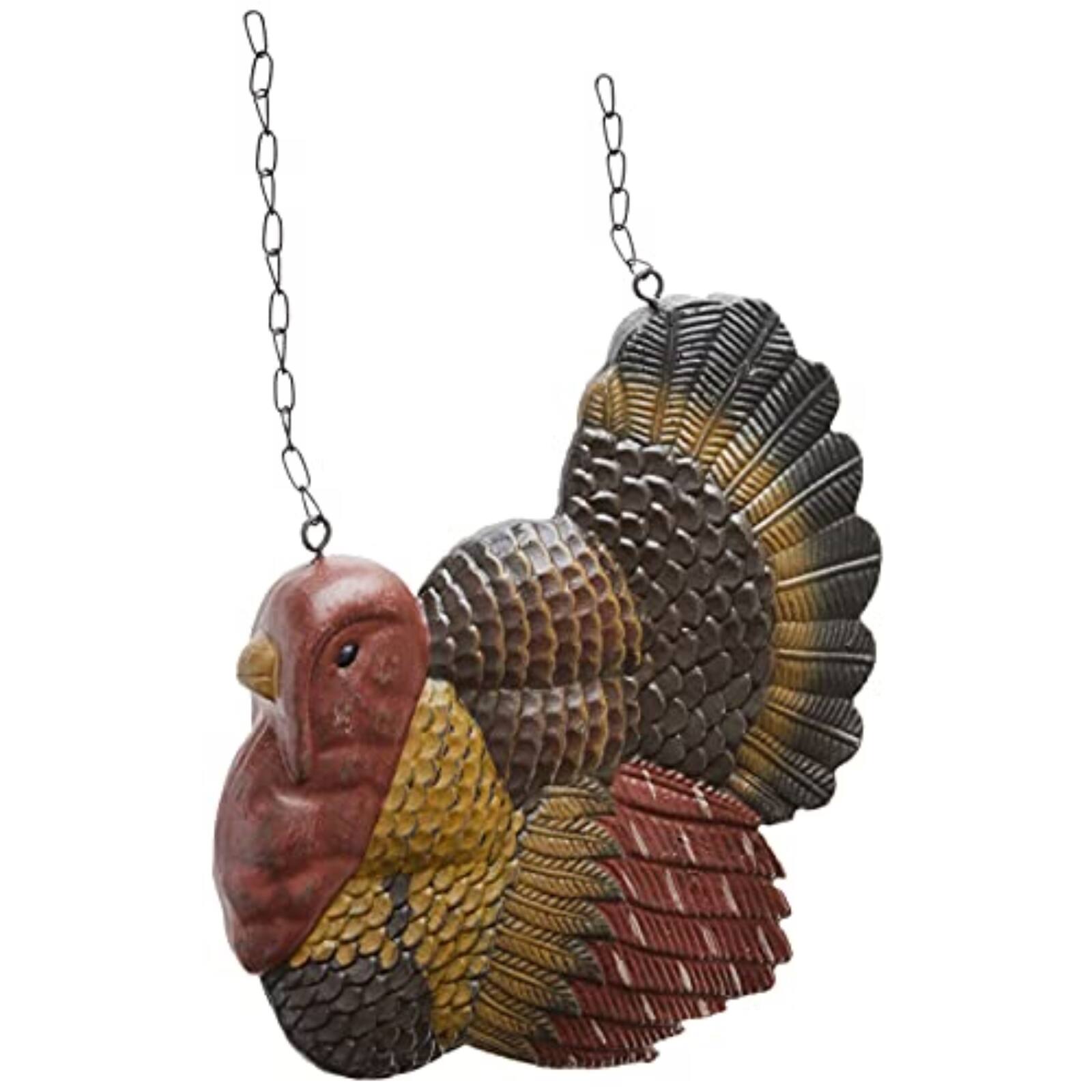 Left. K&K Interiors - K&K Interiors Turkey Thanksgiving Arrow Replacement Hanging Sign 14 inch - Arrow Sold Separately - Brown.