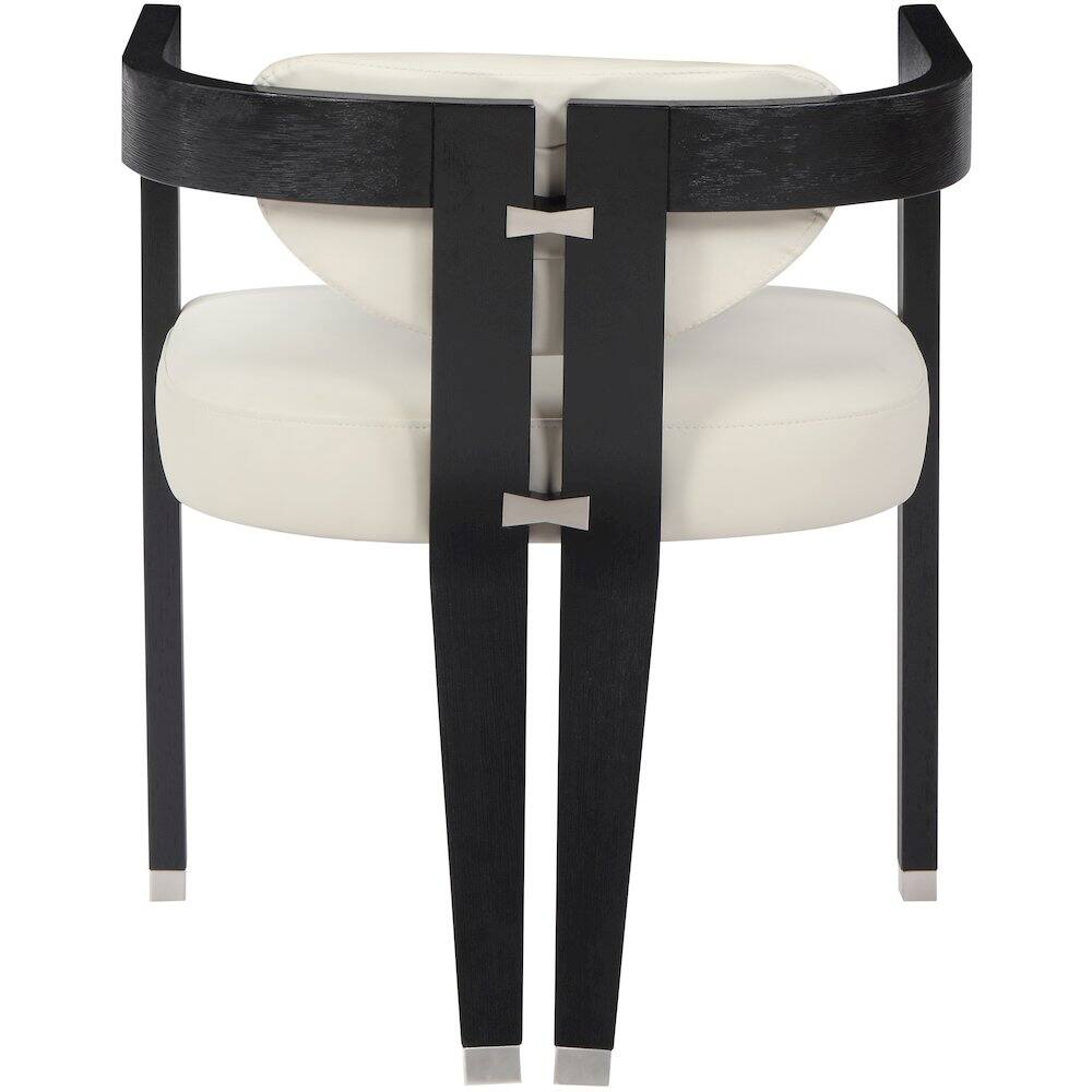 Alt View 1. Meridian Furniture - Carlyle Cream Vegan Leather Dining Chair - Beige.