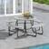 Front. Gymax - Gymax Outdoor Picnic Table Portable Picnic Table Bench w/ 4 Benches & Umbrella Hole Grey - Grey.
