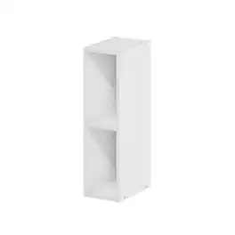FurniFact - Wooden Bookcase with Compact Design and Ample Storage Space - White