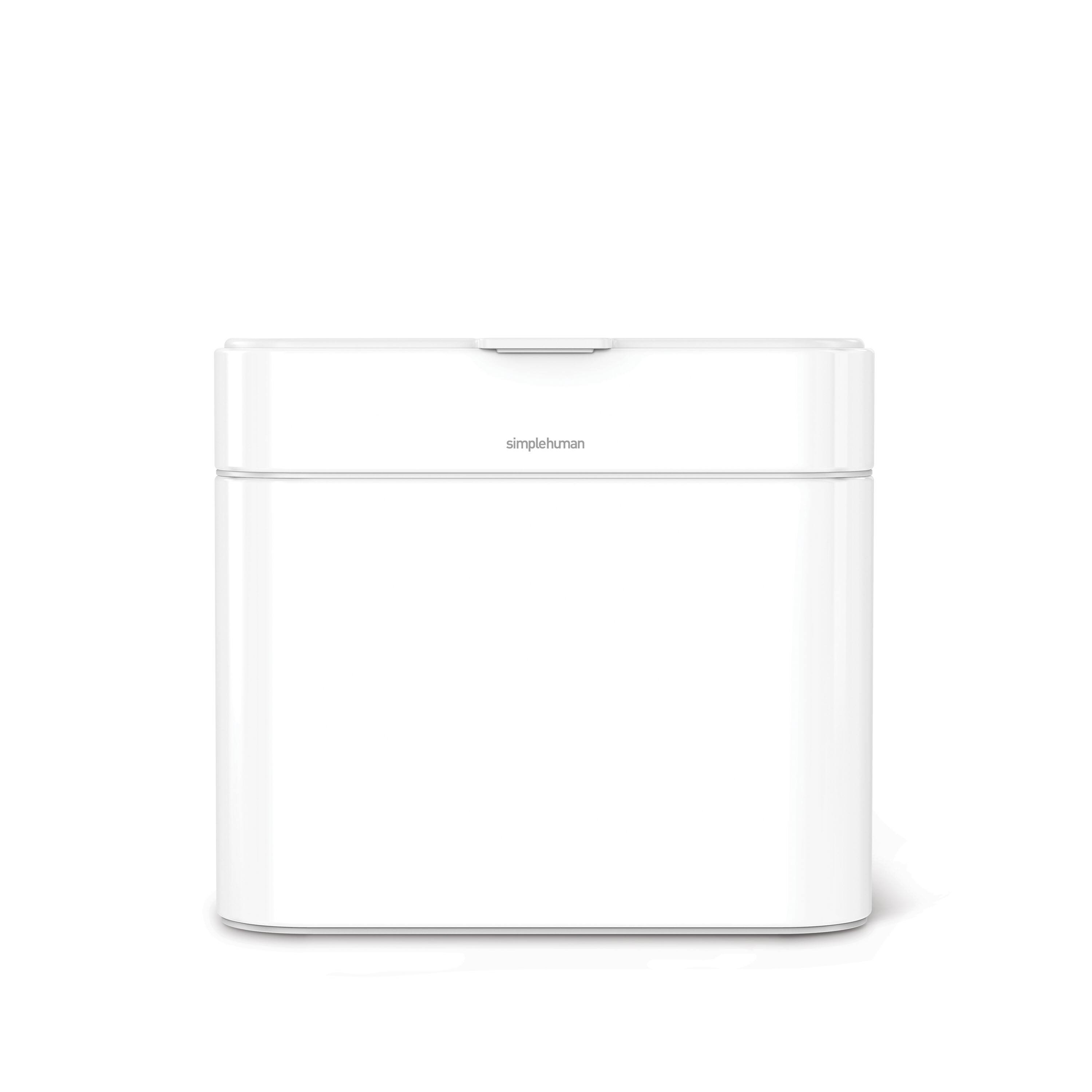Alt View 1. simplehuman - 4L compost caddy, white steel - White.