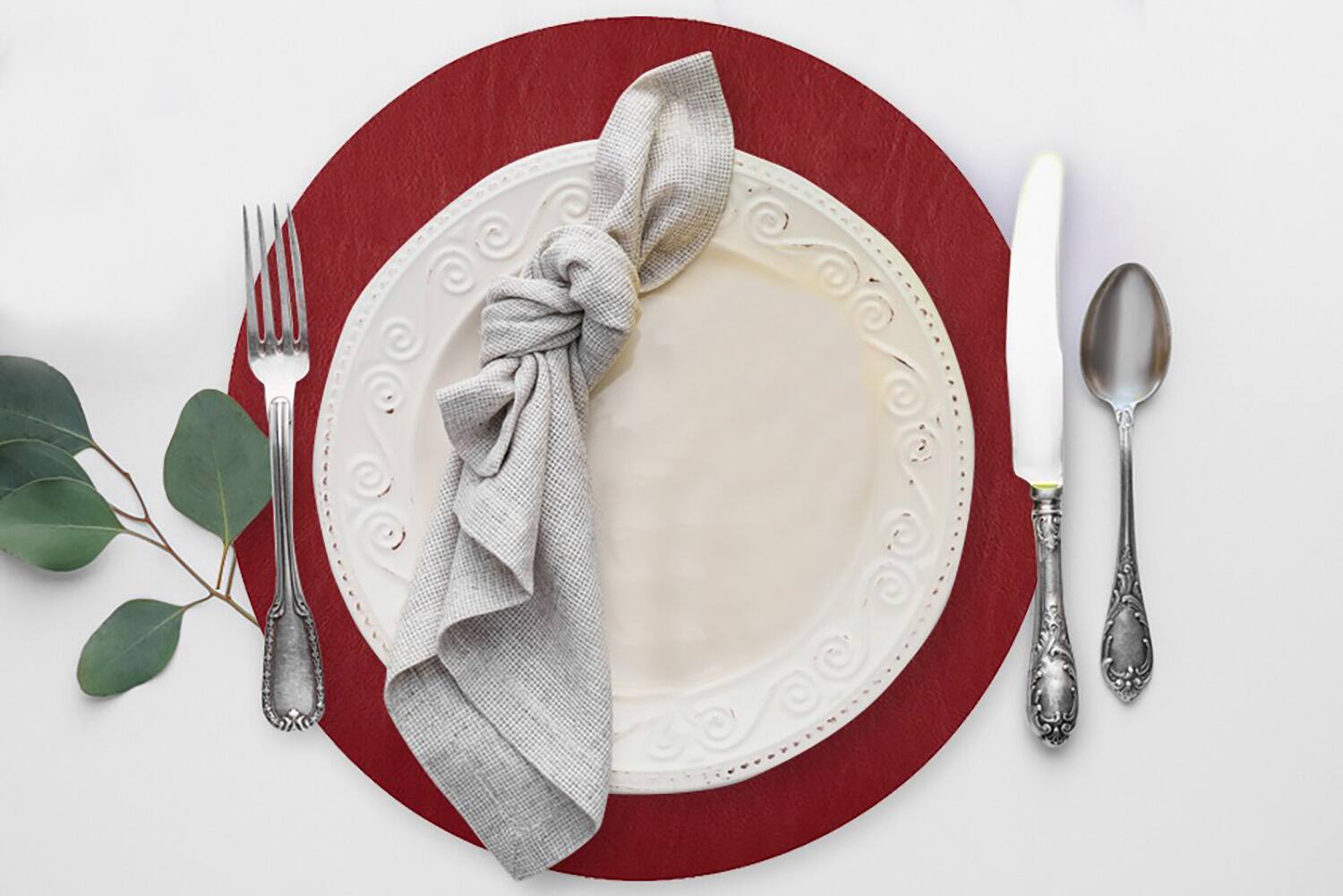 Alt View 1. Frieling - Davanti by  Mattola Placemats Set of 6, Round - Earth Red.