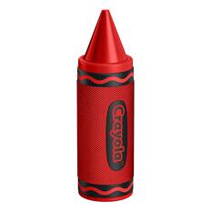 Front. Crayola - 5-Watt Portable Bluetooth Rechargeable Crayon Speaker with FM Radio, TWS, USB/microSD/Aux, up to 3 Hr Play Time - Red.