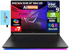 ROG Strix SCAR ASUS ROG Strix SCAR G835LW-XS97 Laptop 18 WQXGA (Intel Ultra 9- 275HX, Win 11 Pro) w/USB Hub - Off Black