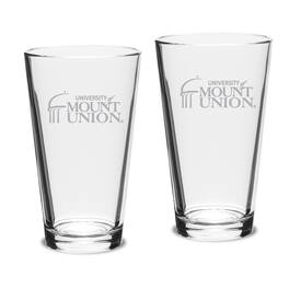 Jardine - Mount Union Purple Raiders Two-Piece 16oz. Classic Pub Glass Set - Multicolor