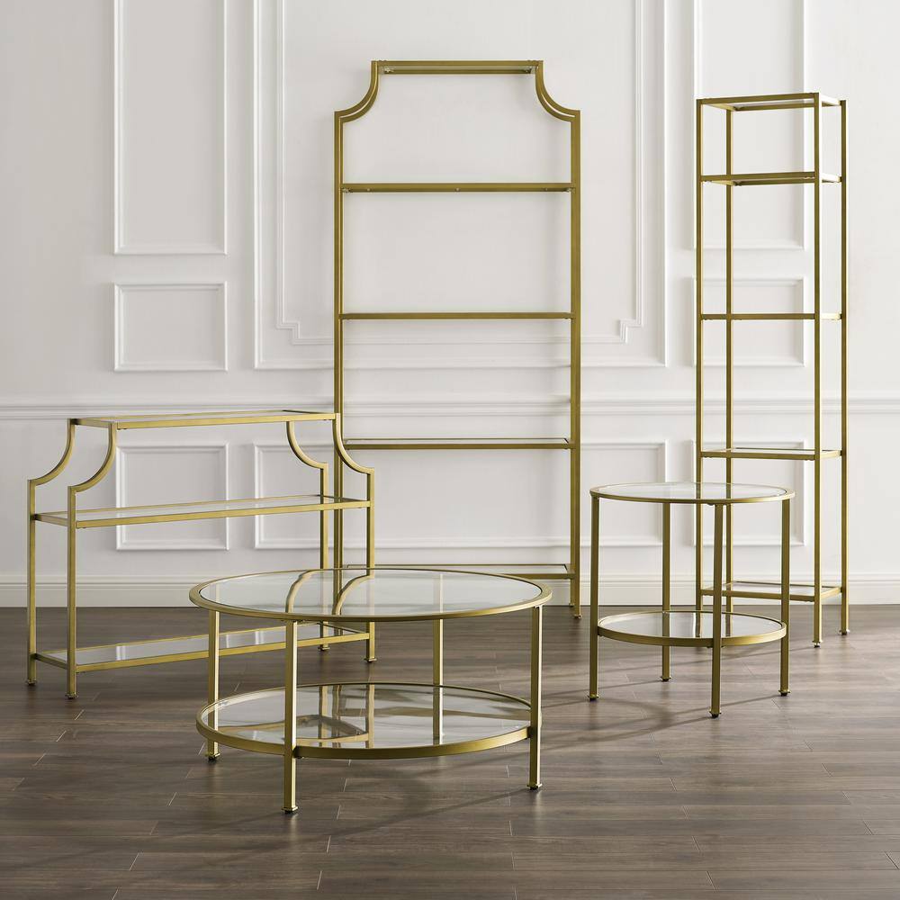 Alt View 5. Crosley Furniture - Aimee Entryway Console Table - Soft Gold.