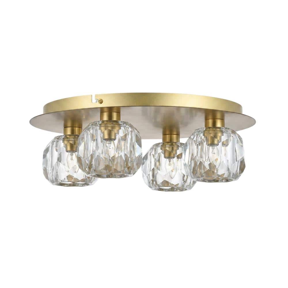 Elegant Lighting - Graham 4 Light Ceiling Lamp in Gold - Gold And Clear price history on PriceWatchPro