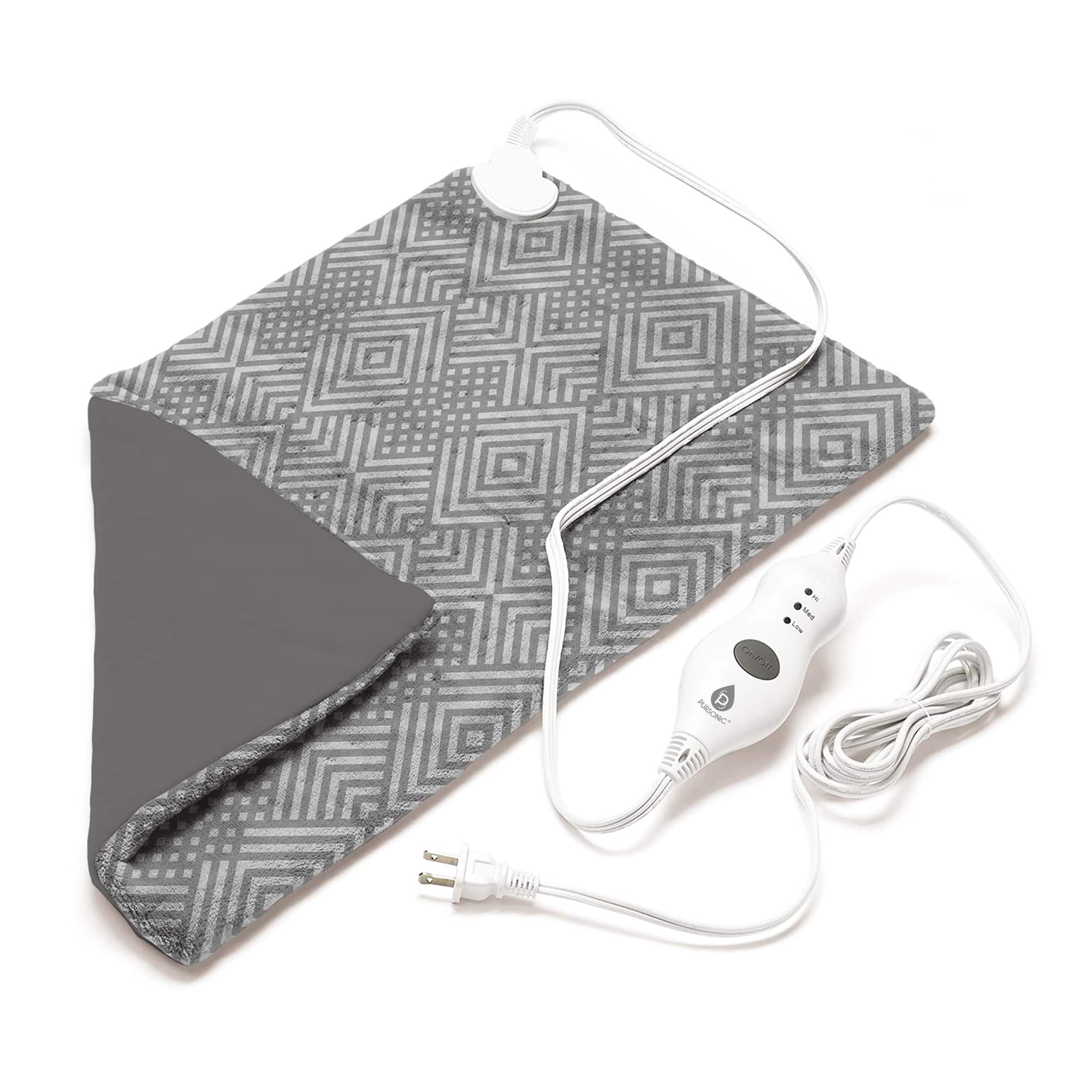 Pursonic - Extra Extra Large Electric Heating Pad - Gray