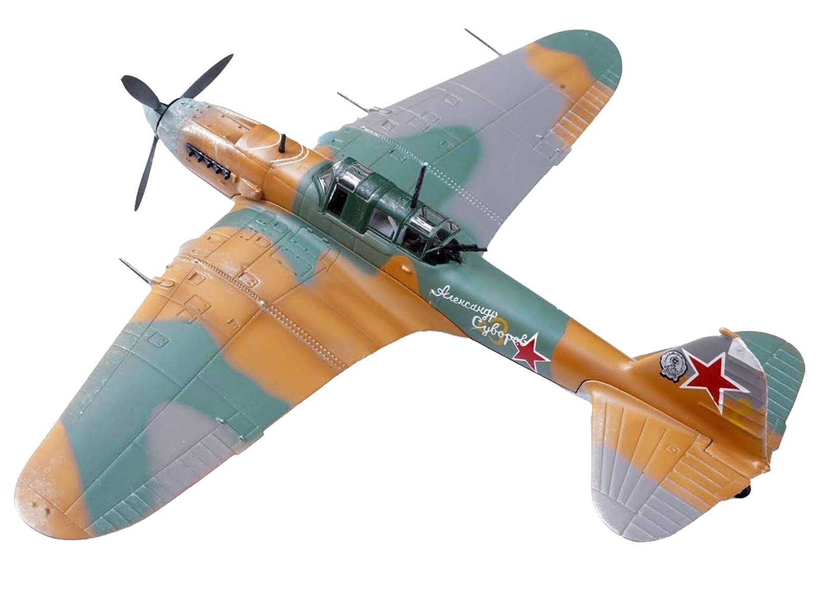Left. Legion - Ilyushin IL-2 Shturmovik 1/72 "Alexander Suvorov" Lt. V.T. Aleksuhin 167th Guards Air Regiment 617 ShAP 1943 - Multicolor.