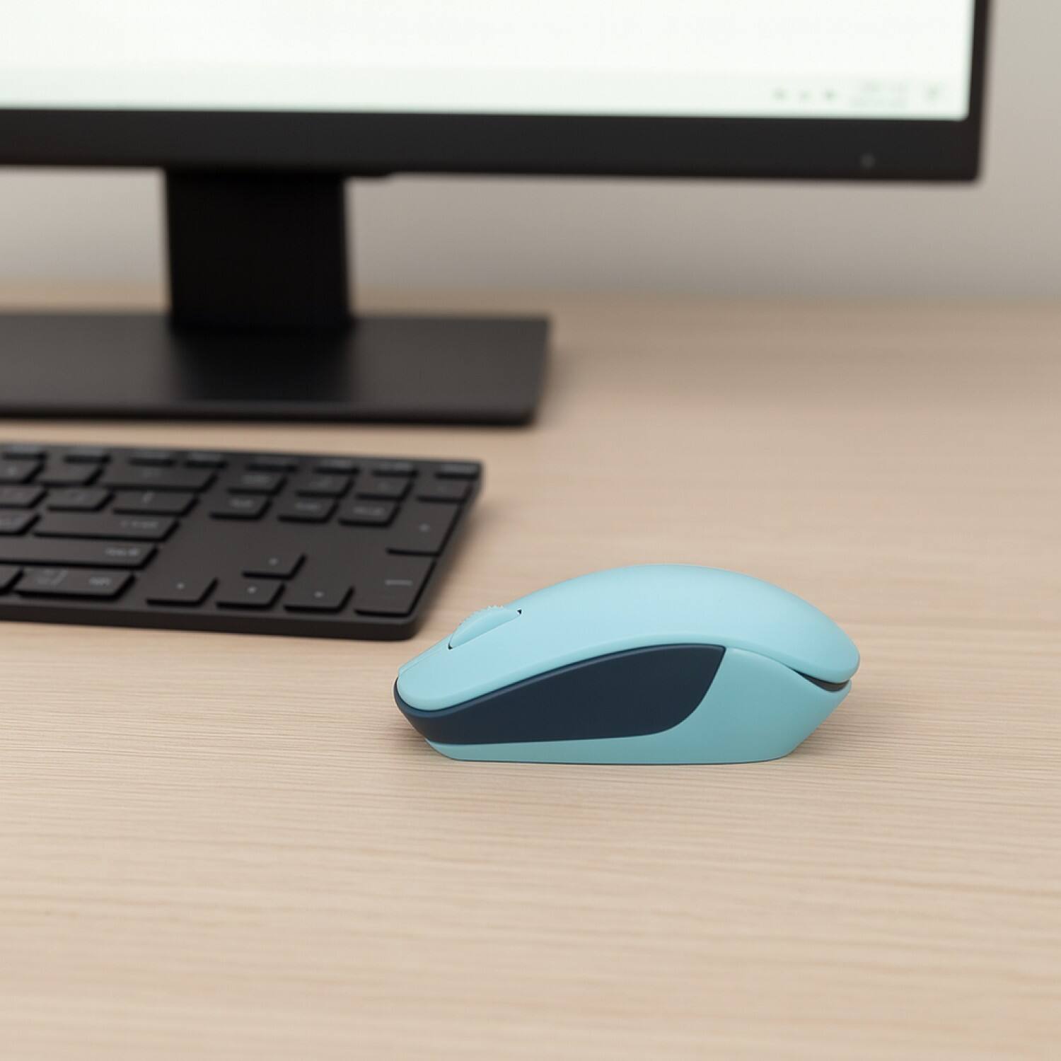 Back. SaharaCase - Wireless Mouse | Smooth Scroll | Comfort Fit | USB & Type C Adapter | Navigate Series - Blue/Light Blue.