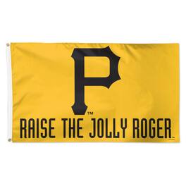 WinCraft - Pittsburgh Pirates 3' x 5' Single-Sided Deluxe Team Slogan Flag - Multicolor