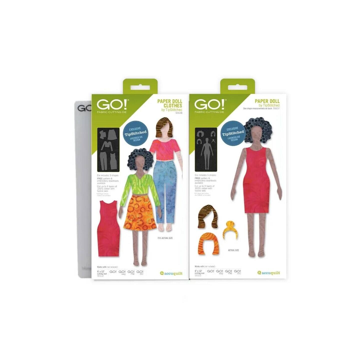 AccuQuilt - Paper Doll & Doll Clothes By Tipstitched Die Bundle - Multicolor