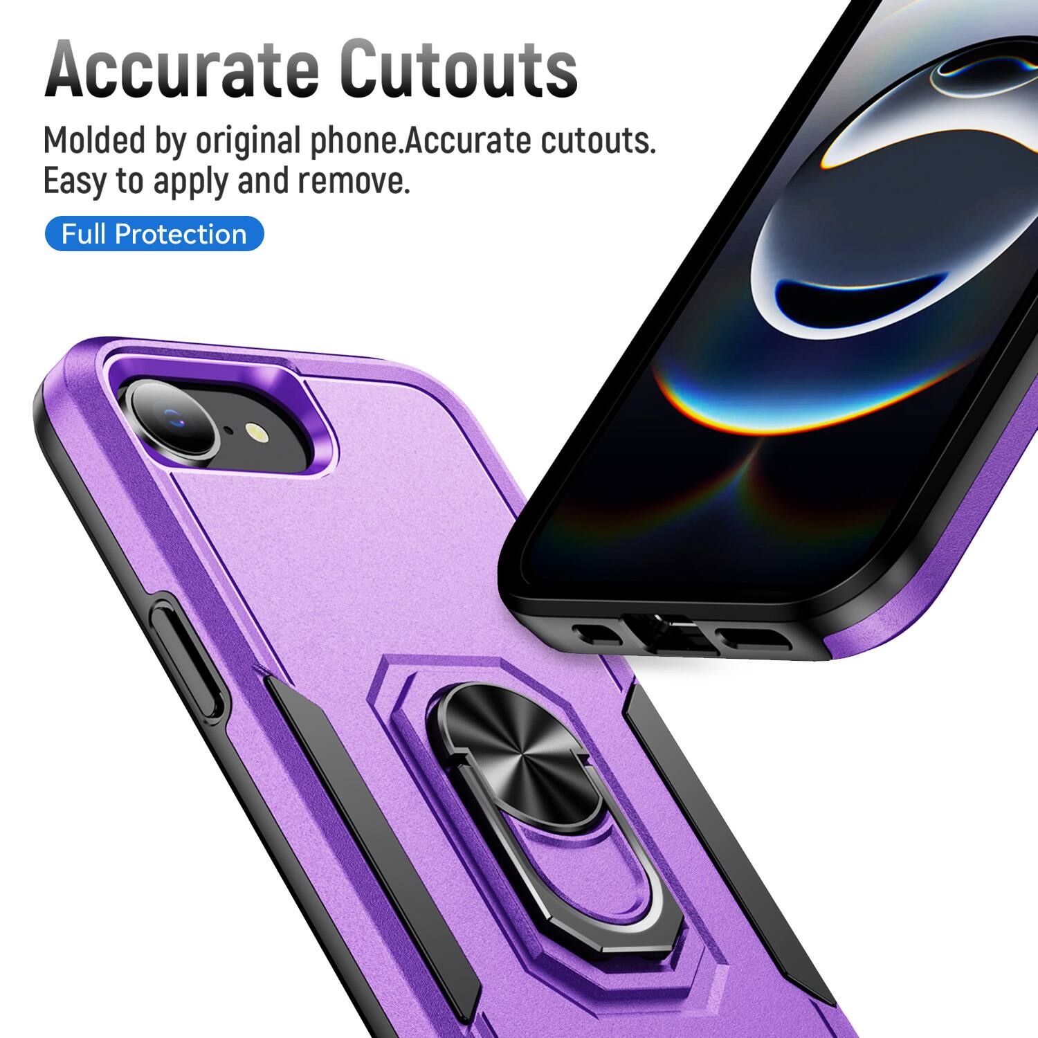 Accurate Cutouts  
Molded by original phone. Accurate cutouts. Easy to apply and remove.  
Full Protection